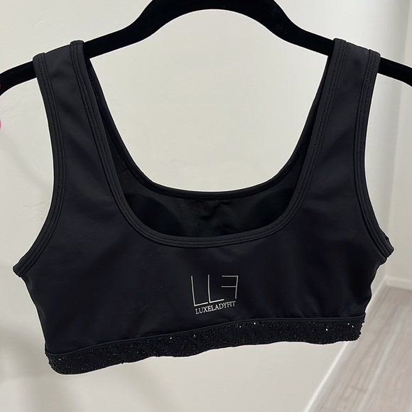 Black Sparkle Sports Bra - Picture 5 of 5
